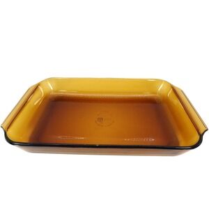 Anchor Hocking Amber Glass Baking Dish 3 QT Rectangular Casserole 660 USA 9x13